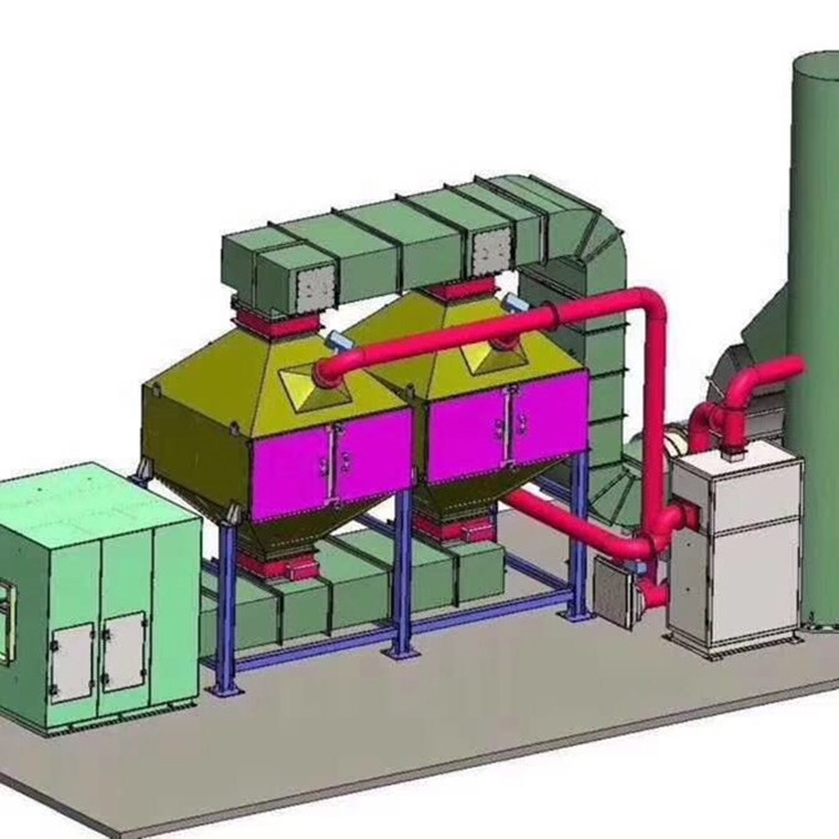 催化燃烧废气处理设备安装分解图及配置价格_图片